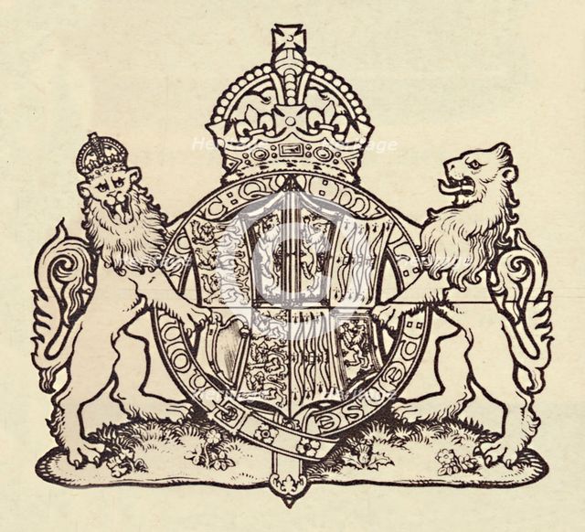 'The Queen's Coat of Arms', 1937. Creator: Unknown.