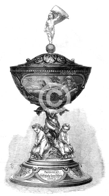 The Queen's Cup, won by Mr. Johnson's Audax at the Royal Western Yacht Club Regatta, 1861. Creator: Unknown.