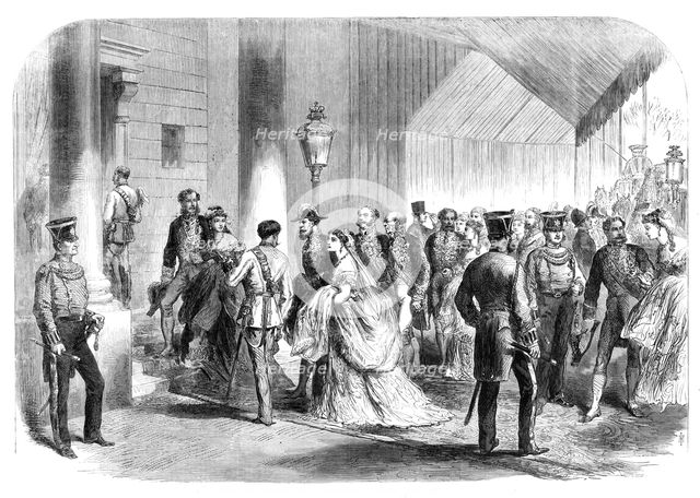 The Queen's Drawingroom: the Ambassadors' Entrance, Buckingham Palace, 1868. Creator: Unknown.