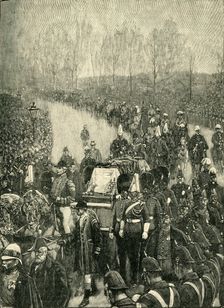 The Queen's Funeral: The Procession Passing Through Hyde Park c1900. Creator: Unknown