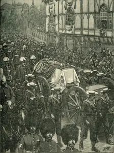 The Queen's Funeral: Windsor: The Last Stage c1900. Creator: H.M.P.