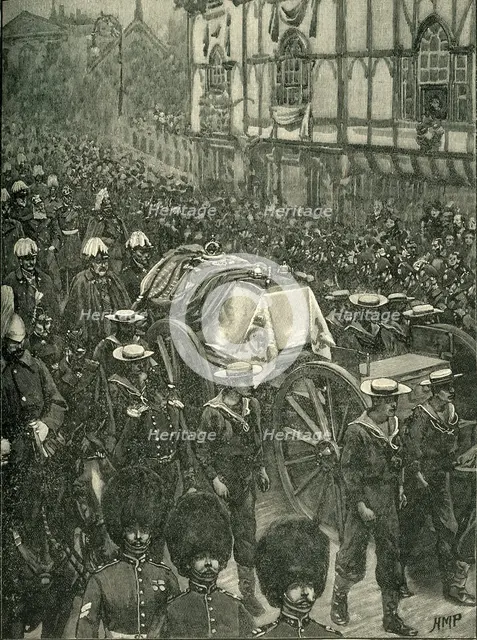 'The Queen's Funeral: Windsor: The Last Stage', c1900. Creator: H.M.P..