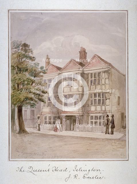 The Queen's Head Inn, Islington, London, 1827. Artist: John Phillipps Emslie