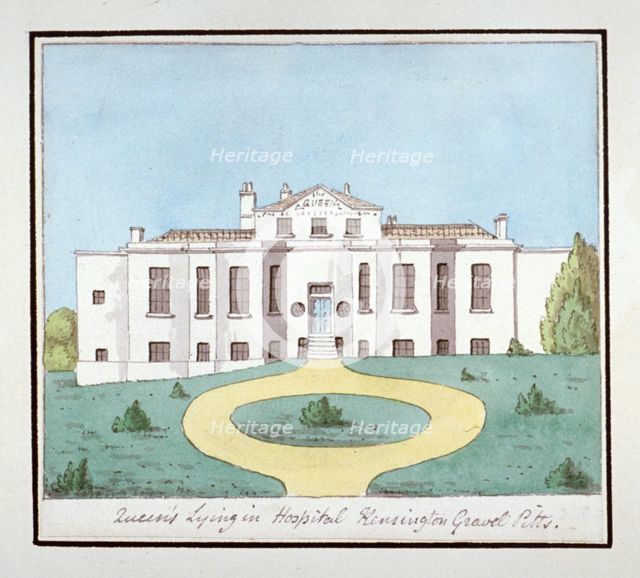 The Queen's Lying-in Hospital, Kensington Gravel Pits, London, c1820. Artist: Anon