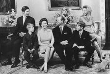The Queen's silver wedding anniversary picture, Buckingham Palace, 1972. Creator: Unknown