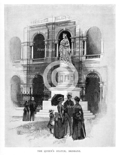 The Queen's Statue, Brisbane, Australia, 1886. Artist: Unknown
