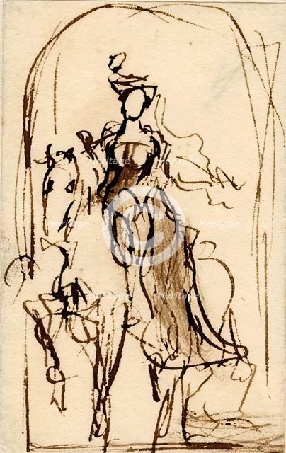 The Queen's Picture (Queen on Horseback), 1825-1841. Creator: David Wilkie.