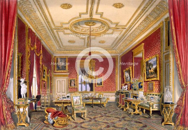 The Queen's private sitting room, Windsor Castle, 1838. Creator: James Baker Pyne.