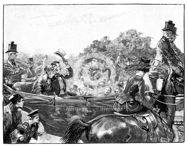 The Queen's Reception in Hyde Park, London, c1840s, (1900). Artist: Unknown