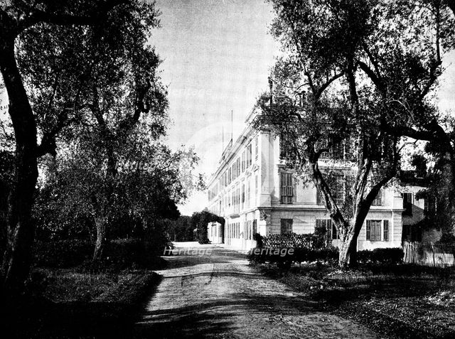 The Queen's Visit to Cimiez: Grand Hótel de Cimiez, occupied by the Queen, 1895. Creator: Jean Gilletta.