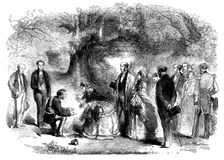The Queen's Visit to Birmingham - Her Majesty Planting an Oak in the Grounds of Warwick Castle, 1858 Creator: Unknown