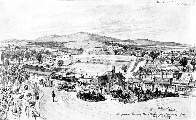 The Queen's Visit to...Friedrichshof: general view of Kronberg...showing the Castle, 1895. Creator: George Meisenbach.