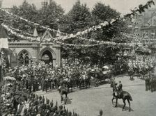 The Queen's Visit To Her Birthplace: The Scene Outside St. Mary's Church, Kensington (c1897). Artist: Argent Archer