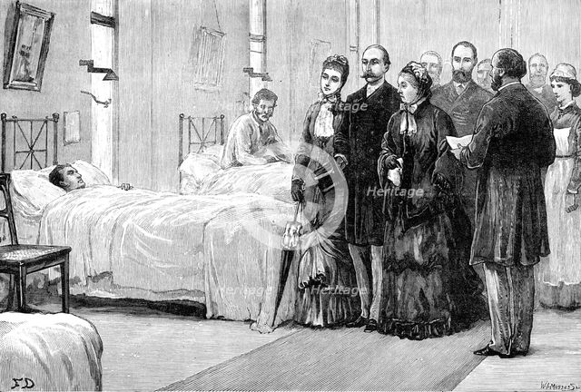 The Queen's visit to the new Royal Infirmary at Edinburgh, 1881. Creator: Unknown.