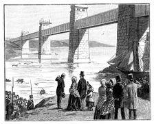 The Queen's visit to the Britannia Tubular Bridge, Wales, c1888