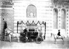 The Queen's Visit to the Riviera: arranging the platform for Her Majesty to alight...Cimiez, 1898. Creator: Alexander Lamont Henderson