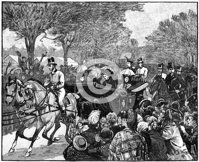 The Queen's visit to Victoria Park, London, 1887, (1900).Artist: William Barnes Wollen
