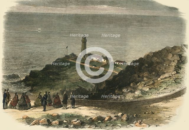 'The Queen Visiting South Stack Lighthouse, Holyhead...', 1853, (1861). Creator: Unknown.