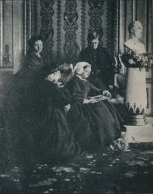 The Queen, with the Prince of Wales, the Princess Royal and the Princess Alice, in 1862 c1862, (1 Artist: William Samuel Bambridge