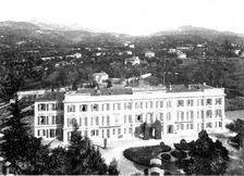 The Queen's Visit to the Riviera: view from the Excelsior Regina Hotel...at Cimiez, 1898. Creator: Alexander Lamont Henderson