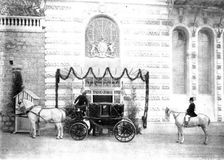 The Queen's Visit to the Riviera: arranging the platform for Her Majesty to alight...Cimiez, 1898. Creator: Alexander Lamont Henderson