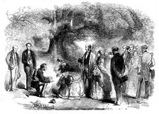 The Queen's Visit to Birmingham - Her Majesty Planting an Oak in the Grounds of Warwick Castle, 1858 Creator: Unknown