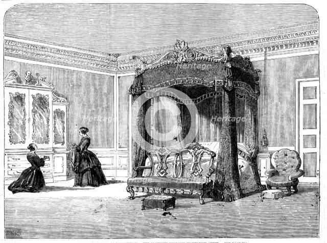The Queen's Visit to Birmingham - Her Majesty's Bedroom, Stoneleigh Abbey, 1858. Creator: Unknown.