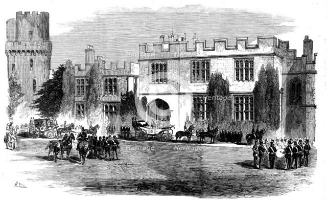 The Queen's Visit to Birmingham - the Departure from Warwick Castle, 1858. Creator: Unknown.