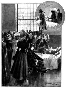 The Queen's Visit to Netley Hospital:...wounded [soldier]...Indian Frontier Campaign, 1898. Creator: Unknown