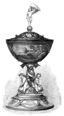 The Queen's Cup, won by Mr. Johnson's Audax at the Royal Western Yacht Club Regatta, 1861. Creator: Unknown