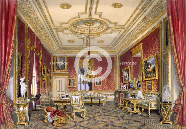 The Queen's private sitting room, Windsor Castle, 1838. Artist: James Baker Pyne
