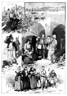 The Question of the Retention of Cyprus: sketches in the island, 1895. Creator: Unknown