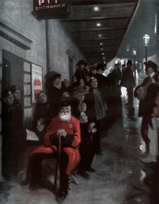 The Queue, the Pensioner and the Dollar Princess 1910.Artist: Fred Leist