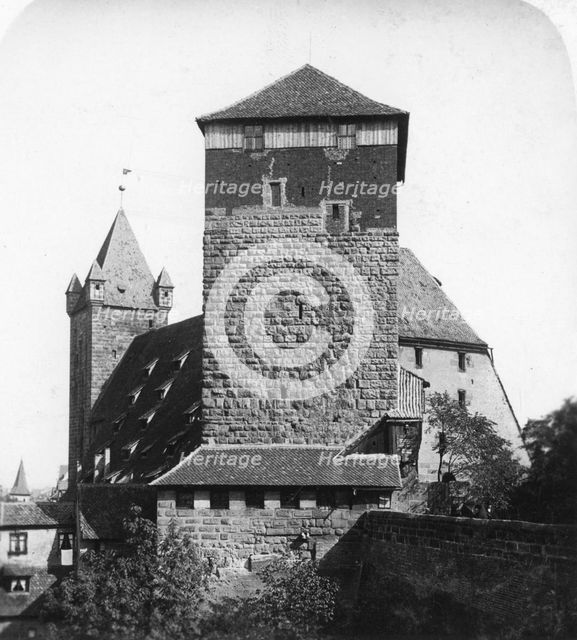 The Quintagonal tower (Funfeckiger Thurm), Kaiserstallung, Nuremberg, Germany, c1900s.Artist: Wurthle & Sons