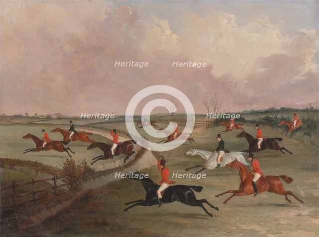 The Quorn Hunt in Full Cry: Second Horses, ca. 1835. Creator: John Dalby.