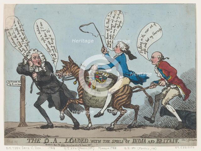 The Q.A. Loaded With The Spoils of India and Britain, 1788., 1788. Creator: Thomas Rowlandson.