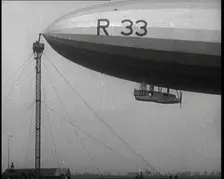 The R.33 Zeppelin Tied To a Mooring Mast, 1924. Creator: British Pathe Ltd