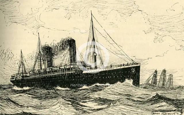 'The R.M.S. Oceanic', 1901.  Creator: Norman Wilkinson.