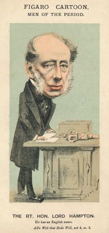 The Rt. Hon. Lord Hampton c1870. Artist: Faustin