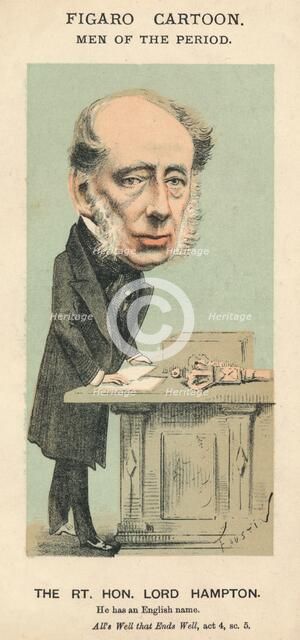 'The Rt. Hon. Lord Hampton', c1870. Artist: Faustin.