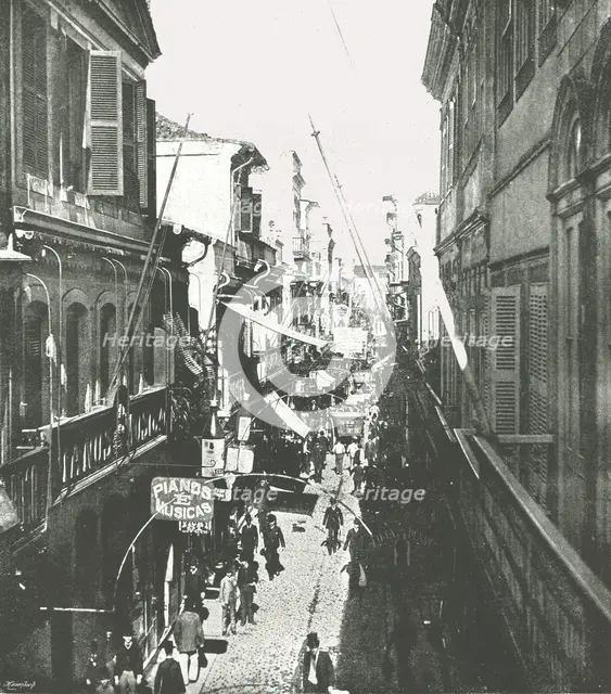 The Rua do Ouvidor, Rio de Janeiro, Brazil, 1895.  Creator: Marc Ferrez.