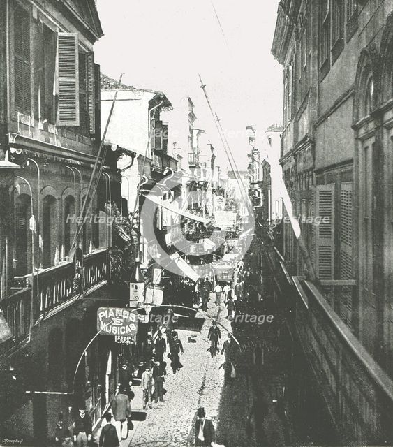 The Rua do Ouvidor, Rio de Janeiro, Brazil, 1895.  Creator: Marc Ferrez.