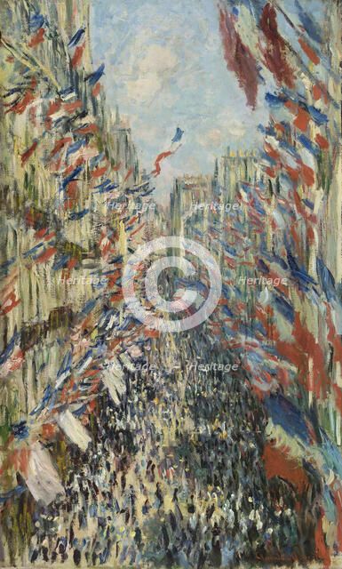 The Rue Montorgueil in Paris. Celebration of June 30, 1878, 1878. Artist: Monet, Claude (1840-1926)