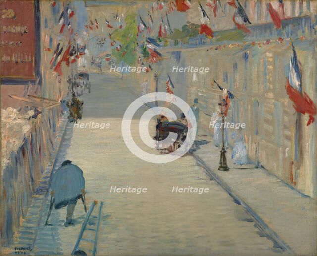 The Rue Mosnier with Flags, 1878. Artist: Manet, Édouard (1832-1883)