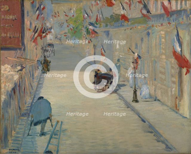 The Rue Mosnier with Flags, 1878. Creator: Edouard Manet.
