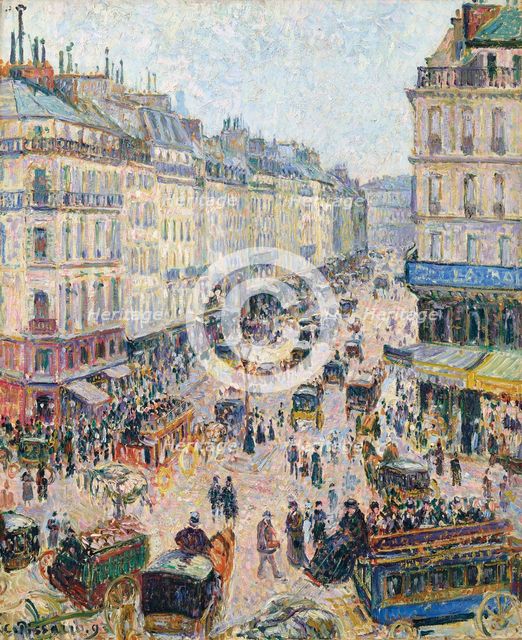 The Rue Saint-Lazare, bright weather, 1893. Creator: Pissarro, Camille (1830-1903).