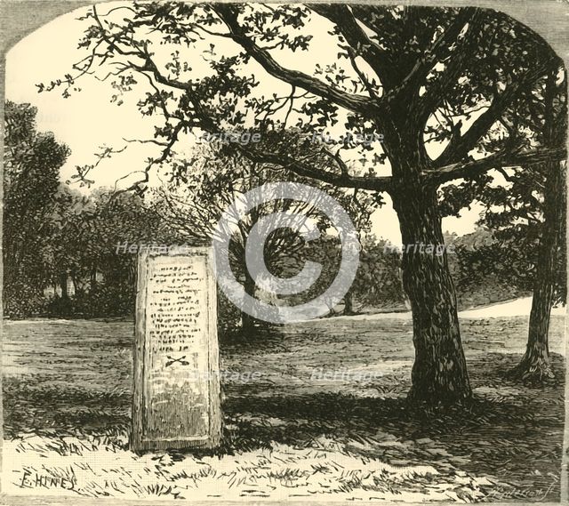 'The Rufus Stone in the New Forest', 1890.   Creator: Unknown.