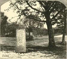 The Rufus Stone in the New Forest 1890. Creator: Unknown