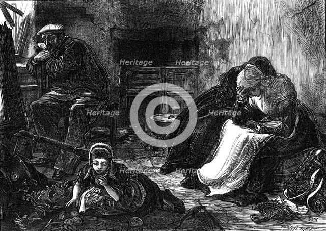 The ruin around Paris: home!, 1871. Creator: Dalziel Brothers.