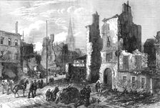 The ruin around Paris: the town of St. Cloud destroyed by fire, 1871. Creator: RCH